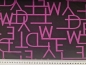 Preview: Jacquard Strickstoff Buchstaben, pink/schwarz